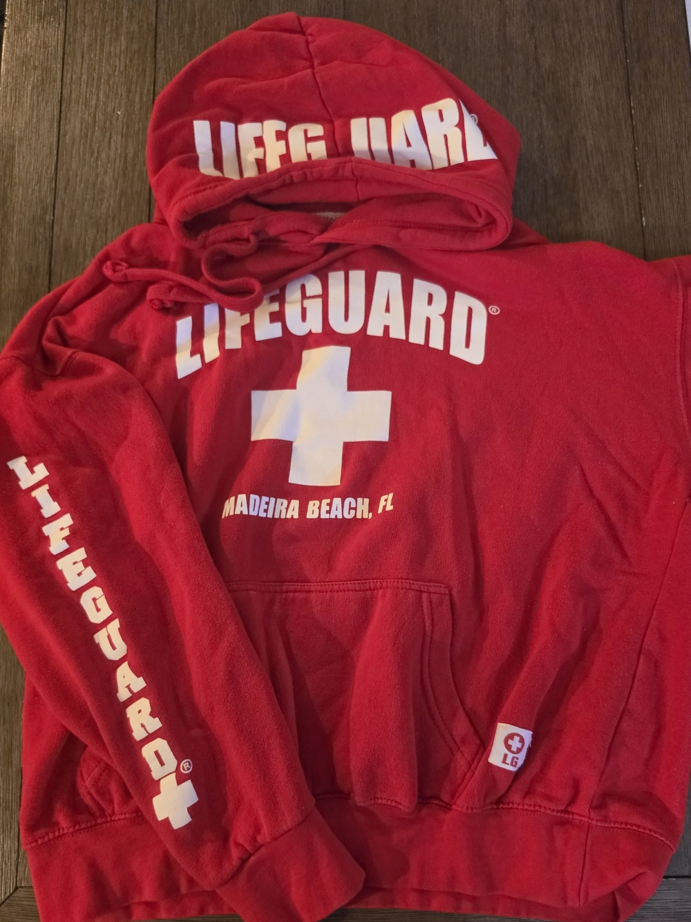 Men's Red Lifeguard Hoodie